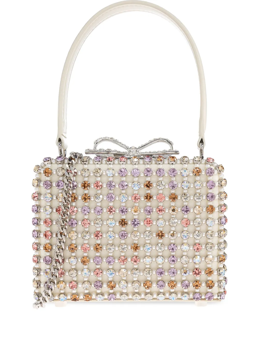 Сумка-тоут с бантом, украшенная кристаллами Self-Portrait, белый
Сумка-тоут с бантом, украшенная кристаллами Self-Portrait, белый