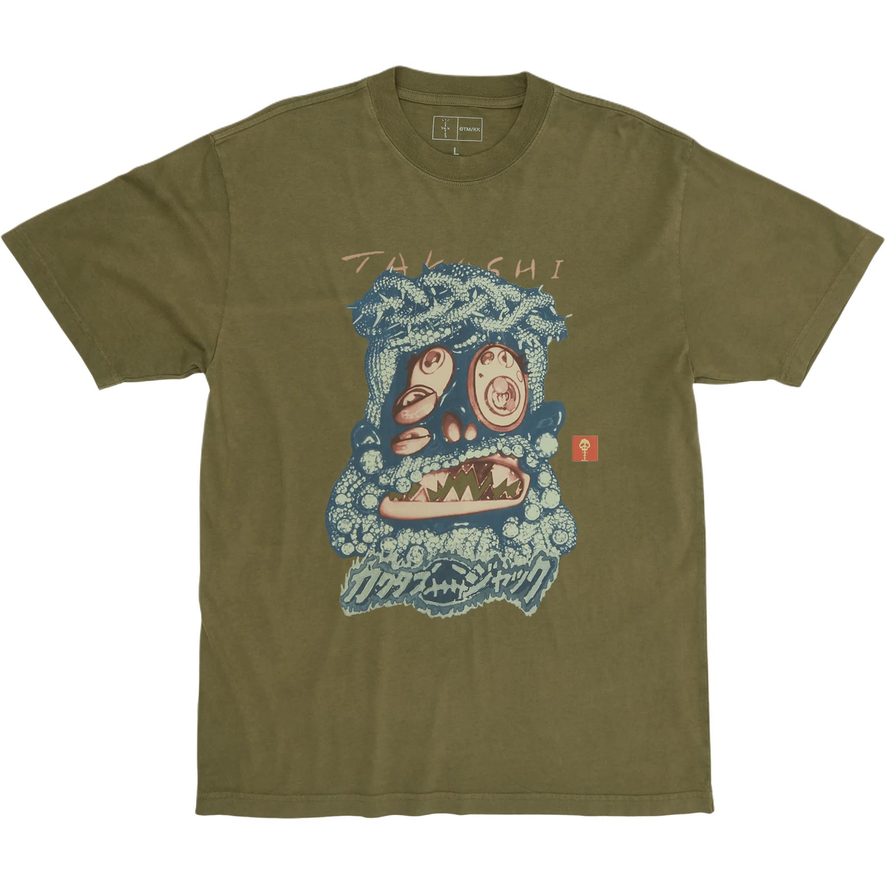 CACTUS JACK X / Такаши Мураками CACTUS JACK X Такаши Мураками, коллаборация осень/зима 2025, футболка унисекс Travis Scott, оливковый зеленый
CACTUS JACK X / Такаши Мураками CACTUS JACK X Такаши Мураками, коллаборация осень/зима 2025, футболка унисекс Travis Scott, оливковый зеленый