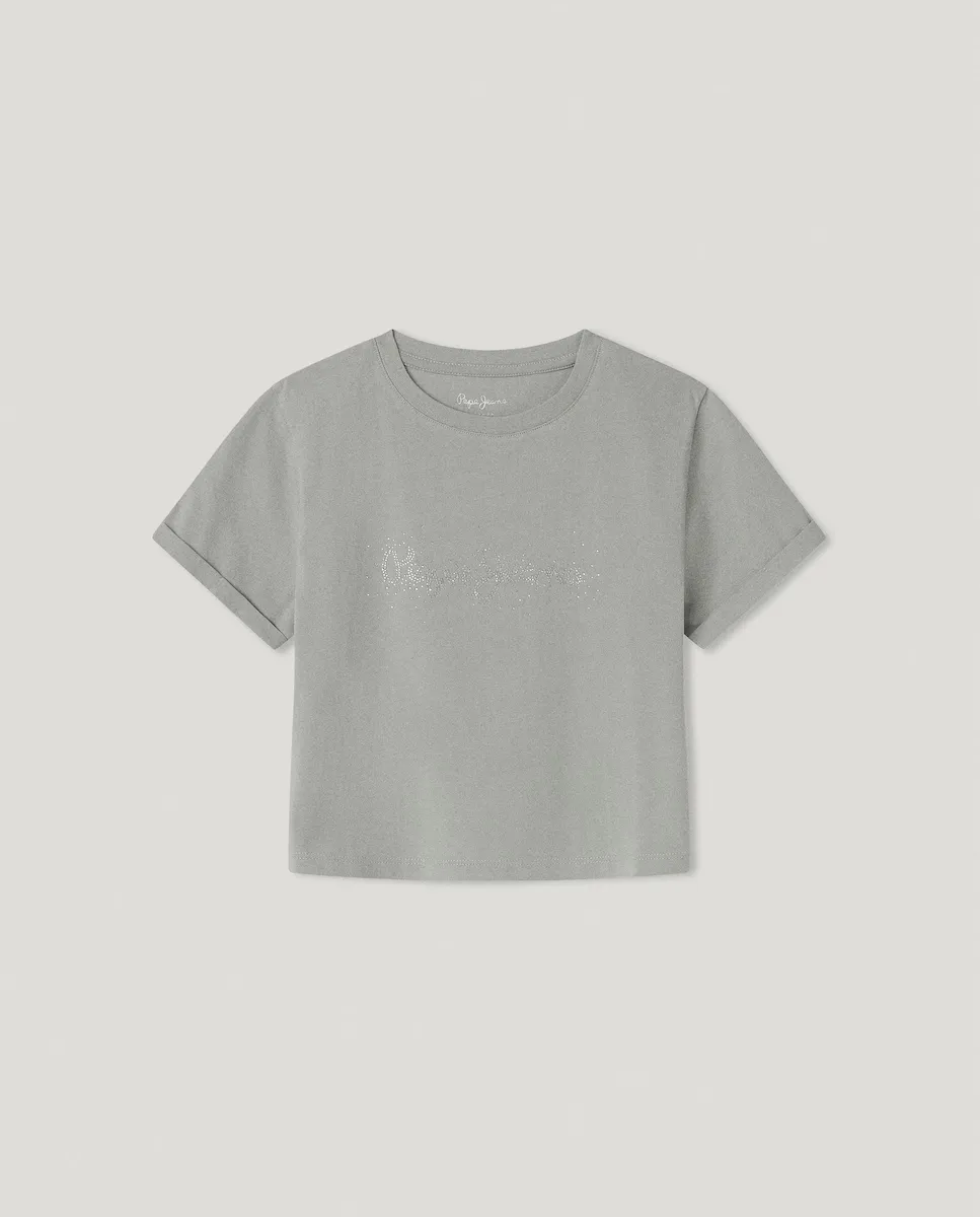 Укороченная футболка для девочки с короткими рукавами Pepe Jeans, светло-серый
Укороченная футболка для девочки с короткими рукавами Pepe Jeans, светло-серый