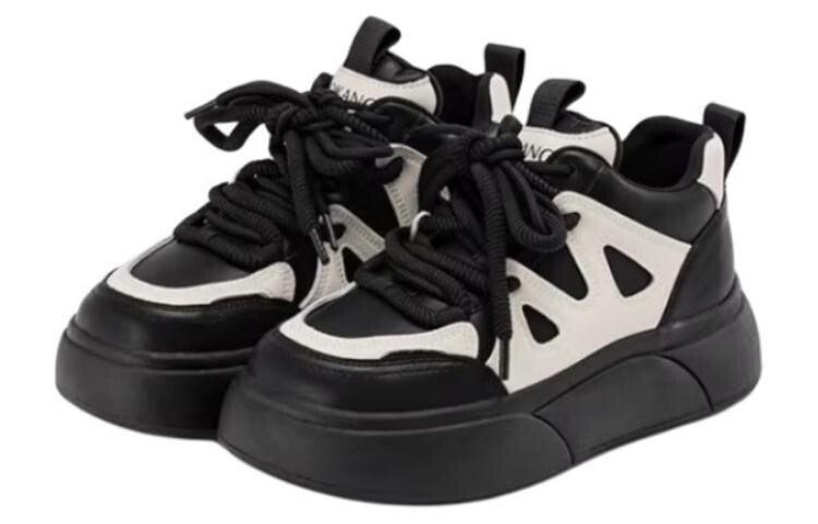 Кеды, скейтборд обувь женская низкая черный/белый Aokang 
Кеды, скейтборд обувь женская низкая черный/белый Aokang