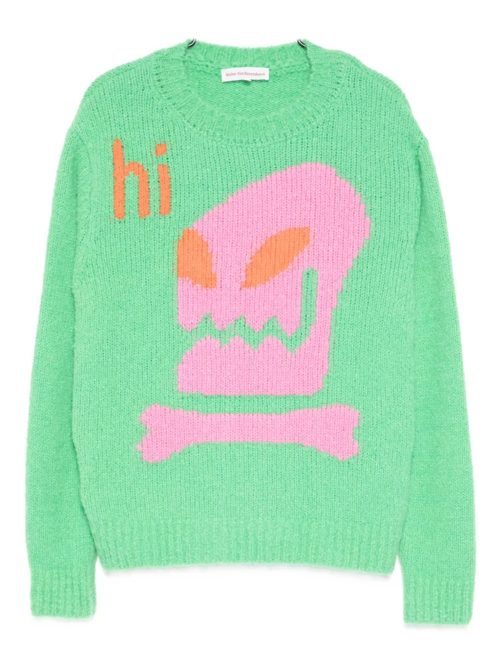 Джемпер с интарсией в виде пришельца Walter Van Beirendonck, зеленый
Джемпер с интарсией в виде пришельца Walter Van Beirendonck, зеленый