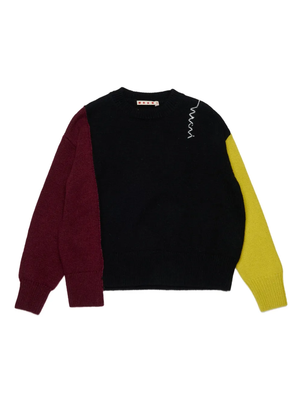 Свитер в стиле колор-блок Marni Kids, черный
Свитер в стиле колор-блок Marni Kids, черный