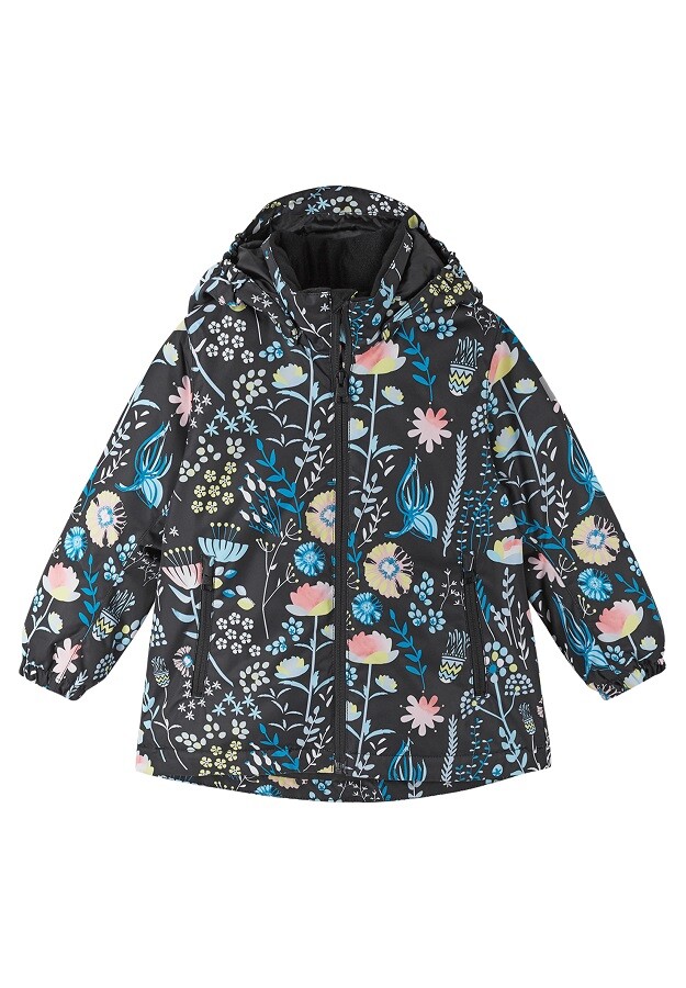 Куртка зимняя детская Reima Nuotio с рисунком, черный / синий 
Куртка зимняя детская Reima Nuotio с рисунком, черный / синий