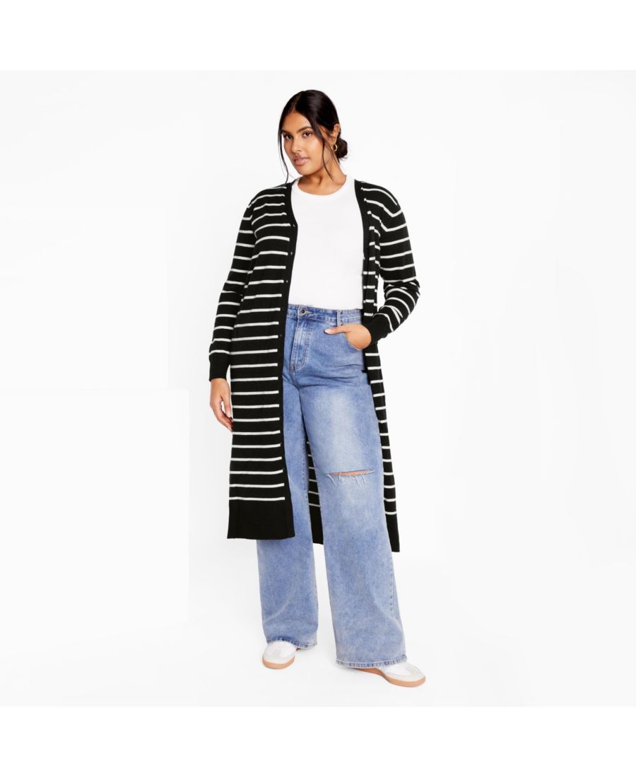 Кардиган Josie в полоску больших размеров CITY CHIC, Stripe
Кардиган Josie в полоску больших размеров CITY CHIC, Stripe