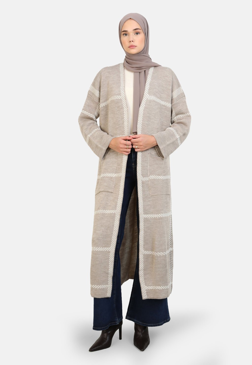 Кардиган Modanisa, коричневый
Кардиган Modanisa, коричневый