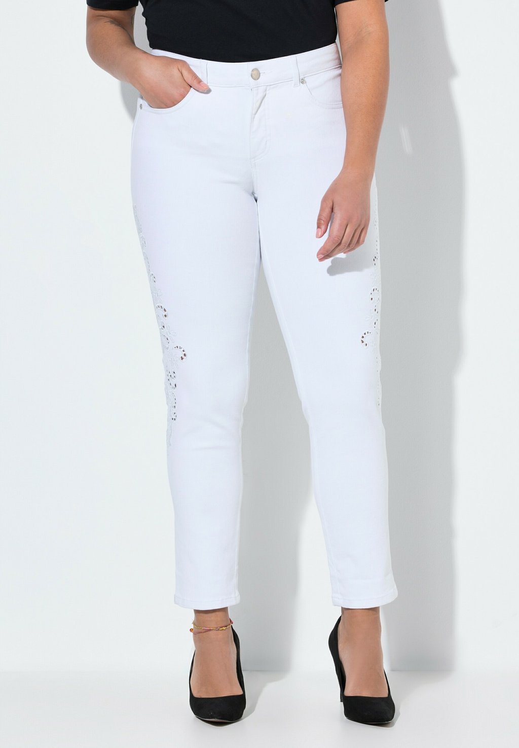 Джинсы облегающего кроя STICKEREI MIAMODA, белый
Джинсы облегающего кроя STICKEREI MIAMODA, белый