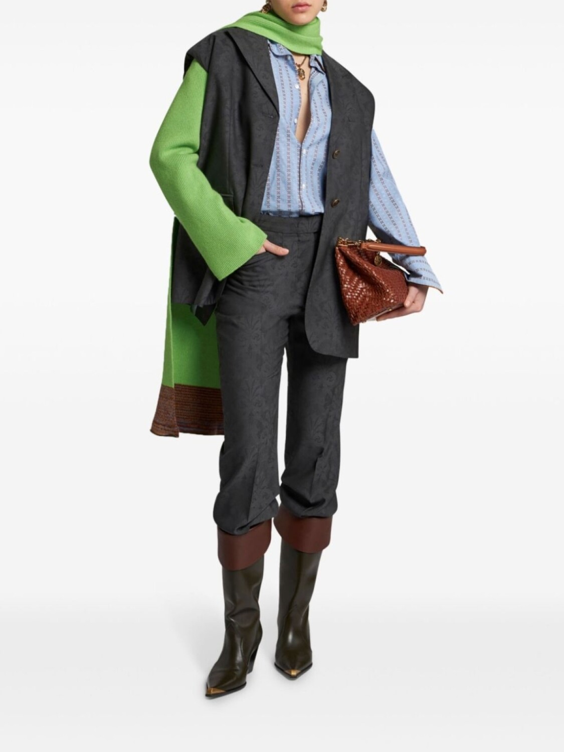 ETRO шерстяной жаккардовый жилет, серый
ETRO шерстяной жаккардовый жилет, серый