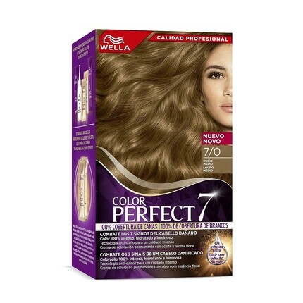 Color Perfect 7 Medium Blonde 100% покрытие седины, Wella
Color Perfect 7 Medium Blonde 100% покрытие седины, Wella