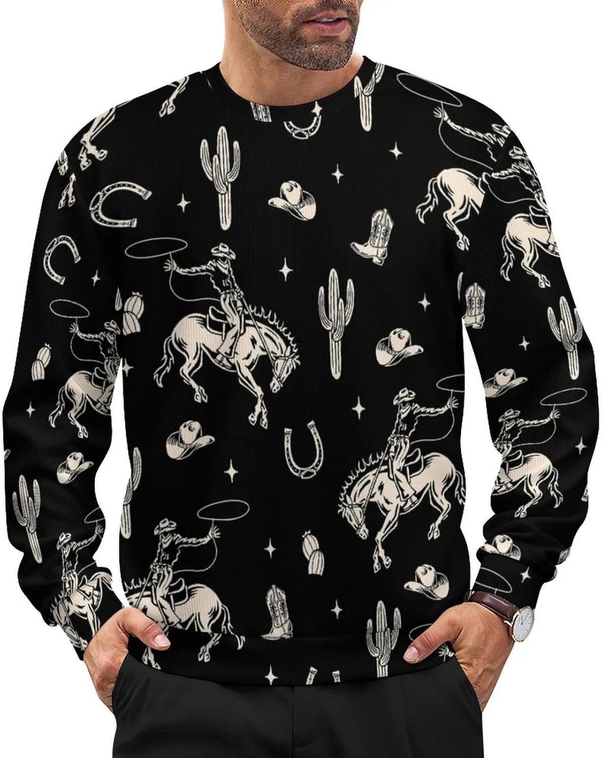 Свитер Western American Cowboy Boho Cactus мужской осенний с длинным рукавом FVDAVGS
Свитер Western American Cowboy Boho Cactus мужской осенний с длинным рукавом FVDAVGS