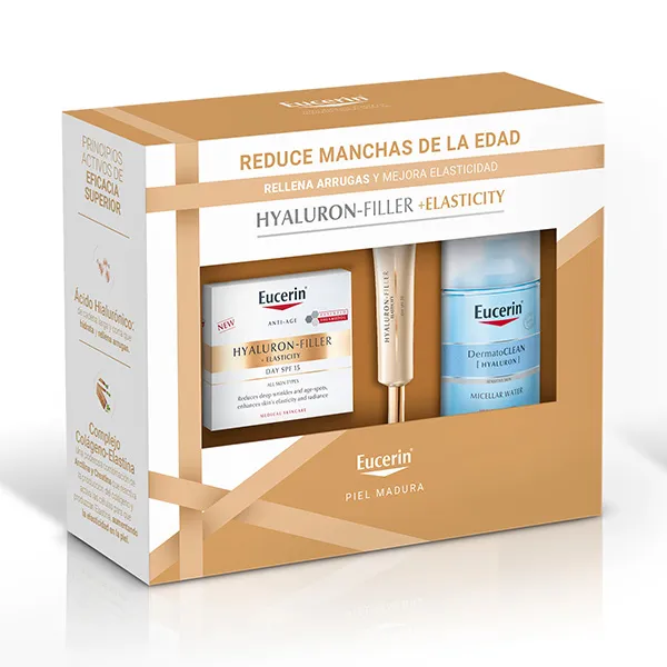 Обычные возрастные пятна Cofre Hyaluron Filler Elasticity Contorno + Micelar Eucerin, 1 UD
Обычные возрастные пятна Cofre Hyaluron Filler Elasticity Contorno + Micelar Eucerin, 1 UD