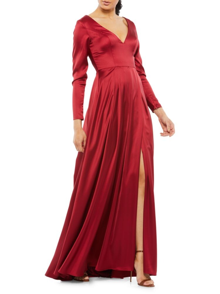 Атласное платье с высоким разрезом Mac Duggal, цвет Wine
Атласное платье с высоким разрезом Mac Duggal, цвет Wine