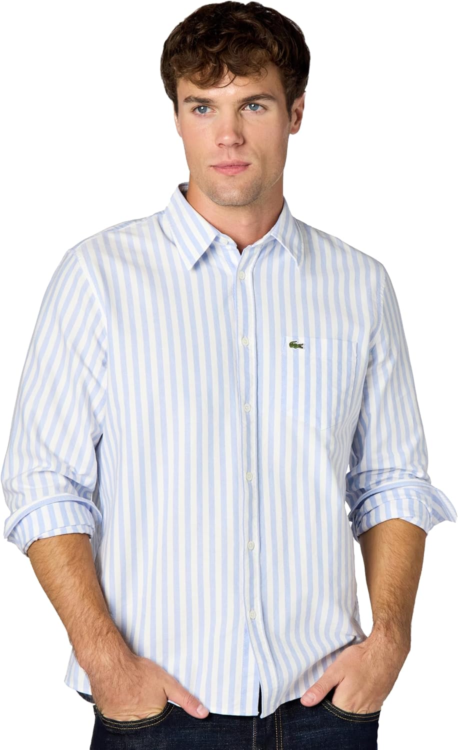 Lacoste мужская рубашка с длинным рукавом в полоску, regular fit, из основной коллекции, Overview/White Oxford
Lacoste мужская рубашка с длинным рукавом в полоску, regular fit, из основной коллекции, Overview/White Oxford