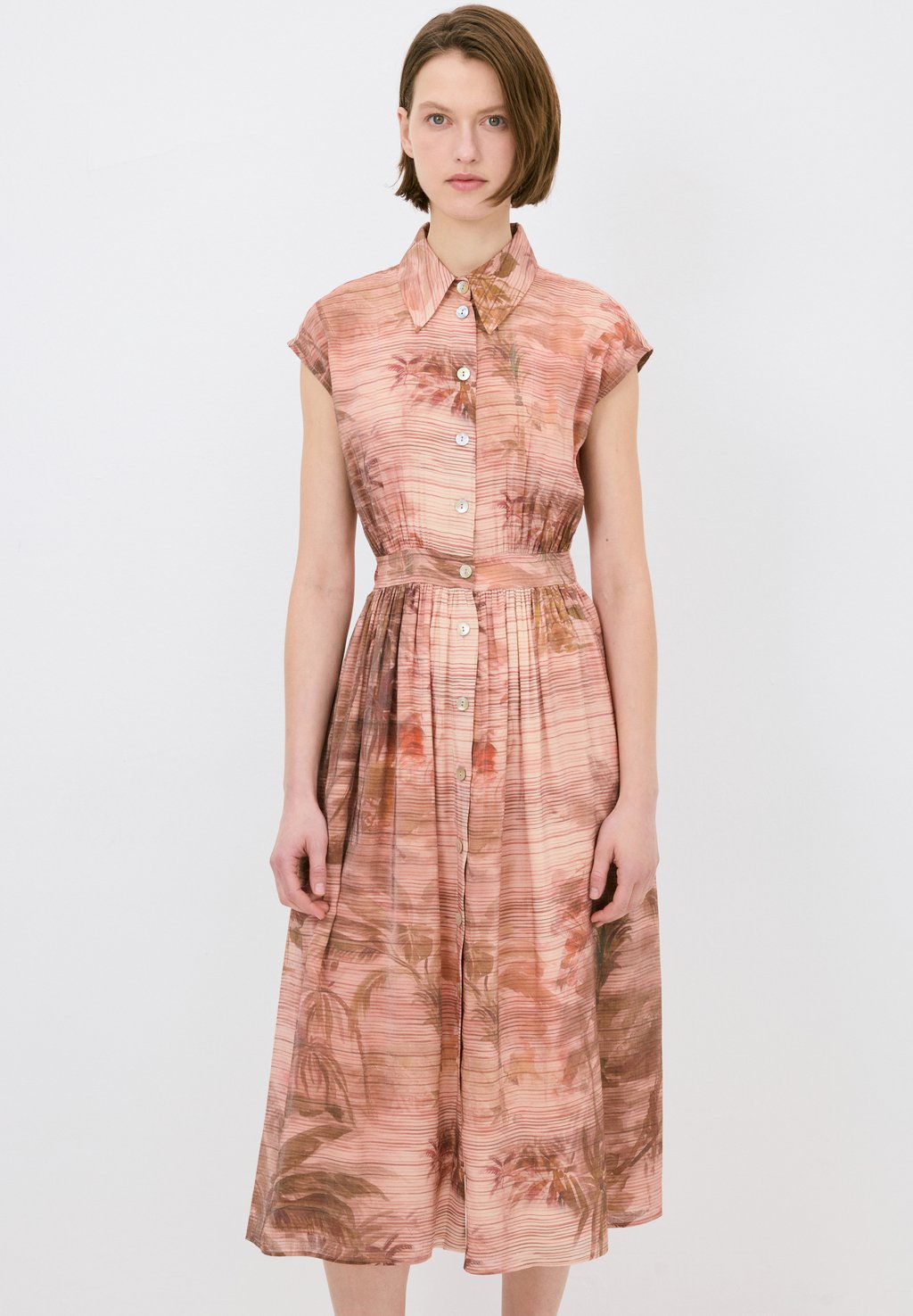 Платье-рубашка WITH GATHERED DETAIL adL, коричневый 
Платье-рубашка WITH GATHERED DETAIL adL, коричневый