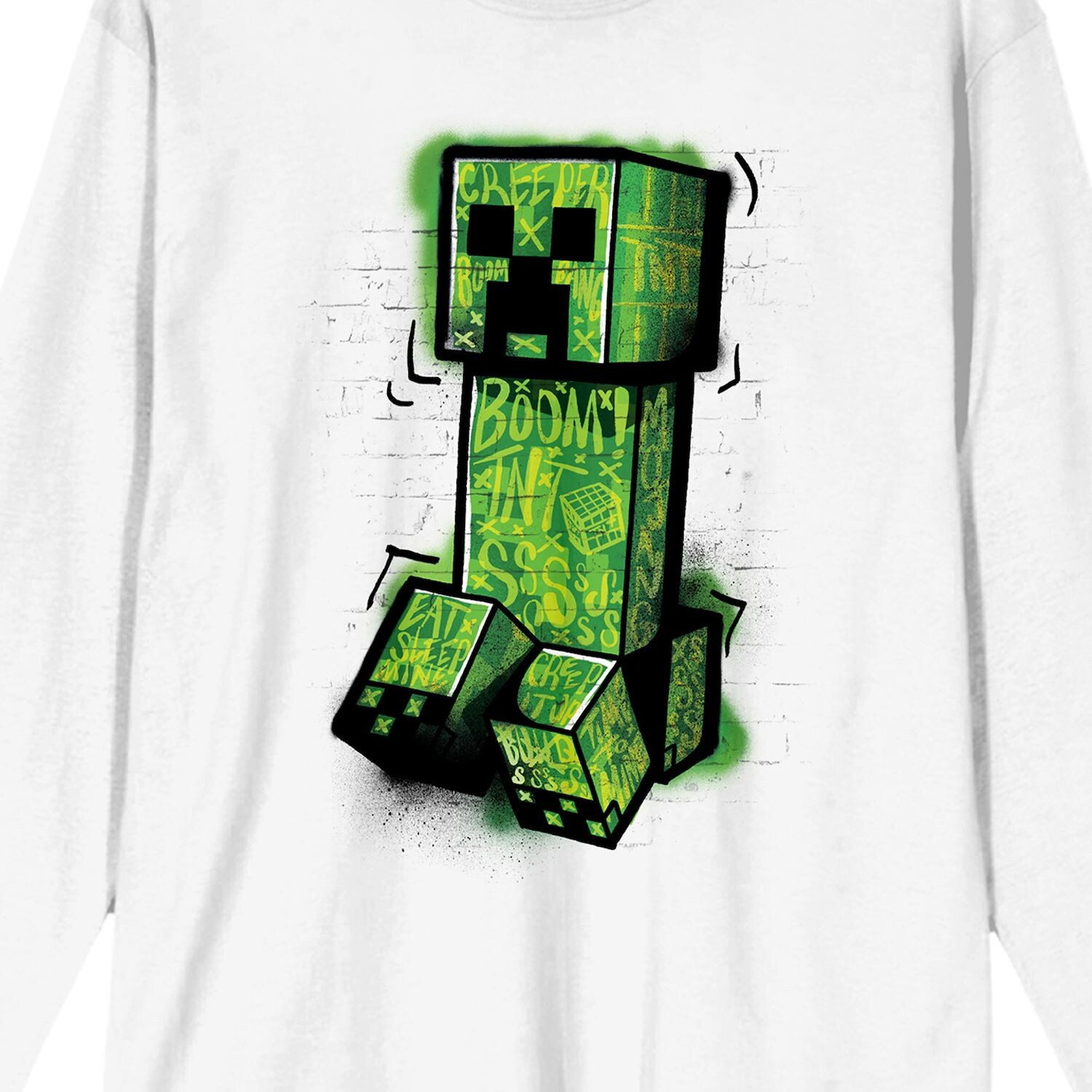 Мужская футболка Minecraft Creeper с длинными рукавами Licensed Character 
Мужская футболка Minecraft Creeper с длинными рукавами Licensed Character