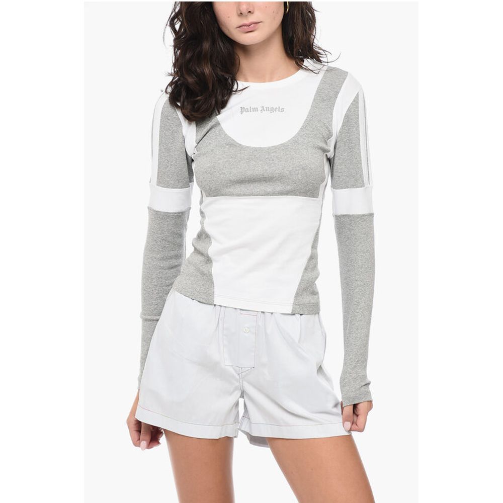 Футболка с длинными рукавами и контрастной тканью Palm Angels, Gray
Футболка с длинными рукавами и контрастной тканью Palm Angels, Gray