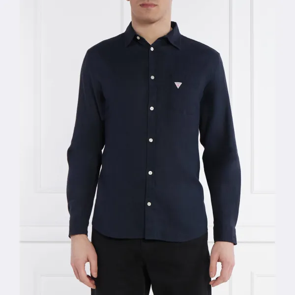 Льняная рубашка стандартного кроя Guess, синий
Льняная рубашка стандартного кроя Guess, синий