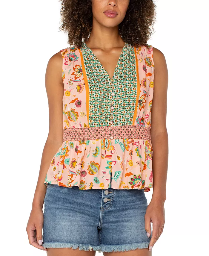 Женский топ без рукавов с принтом и баской Liverpool Los Angeles, мультиколор
Женский топ без рукавов с принтом и баской Liverpool Los Angeles, мультиколор