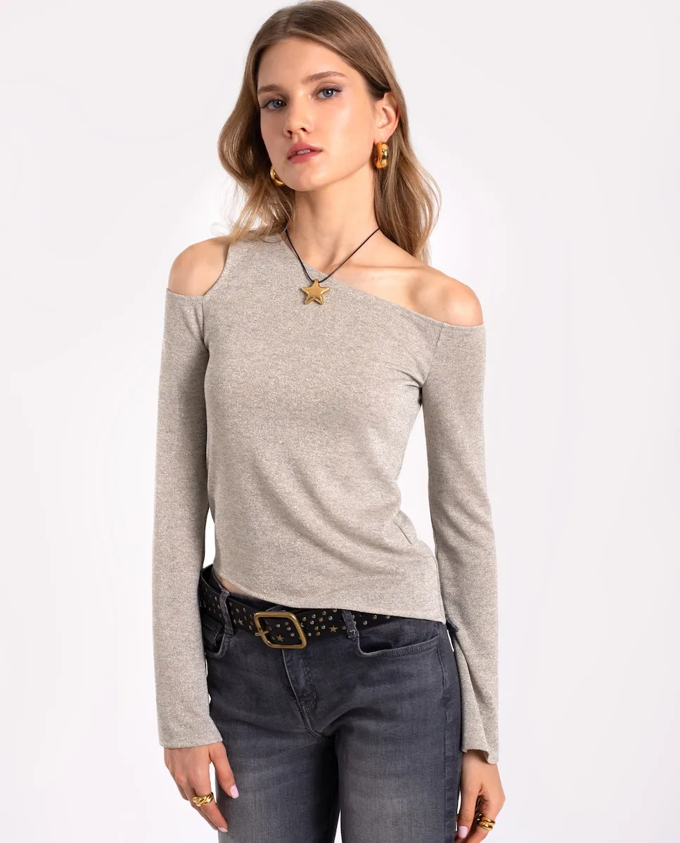 Женский топ с длинными рукавами и блестками The-Are, бежевый
Женский топ с длинными рукавами и блестками The-Are, бежевый