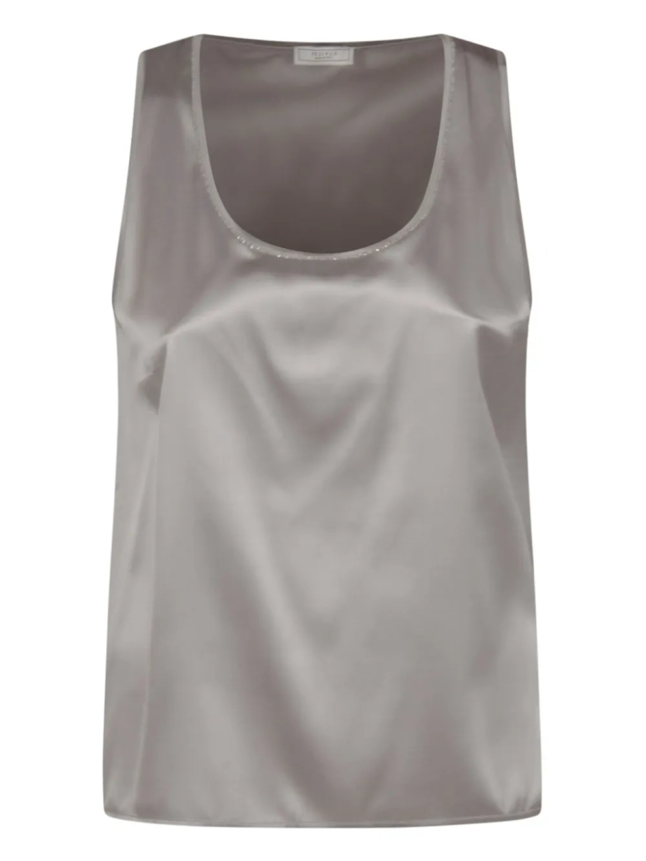 Атласный топ с U-образным вырезом Peserico, серый
Атласный топ с U-образным вырезом Peserico, серый