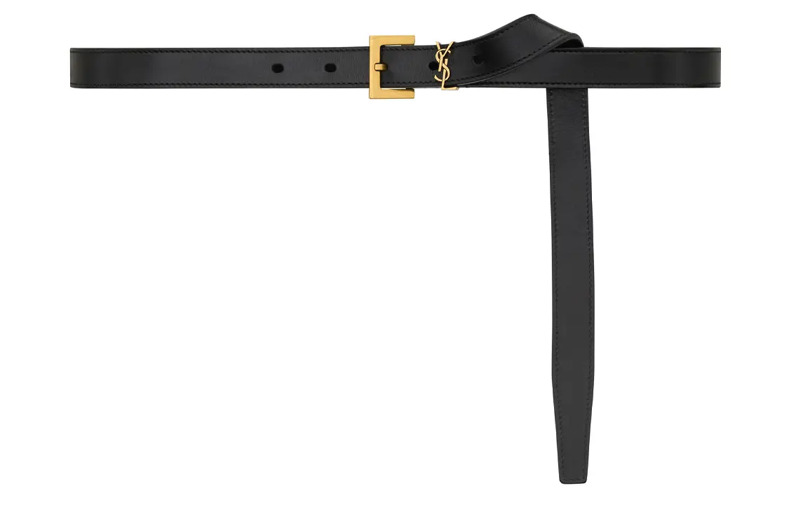 Ремень женский Saint Laurent Cassandre кожаный, черный
Ремень женский Saint Laurent Cassandre кожаный, черный