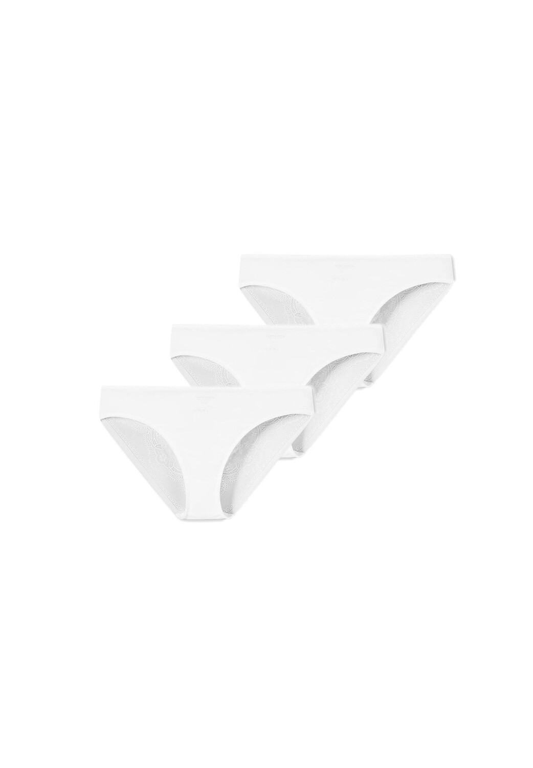 Комплект трусов из 3 невидимых кружев SCHIESSER, белый
Комплект трусов из 3 невидимых кружев SCHIESSER, белый