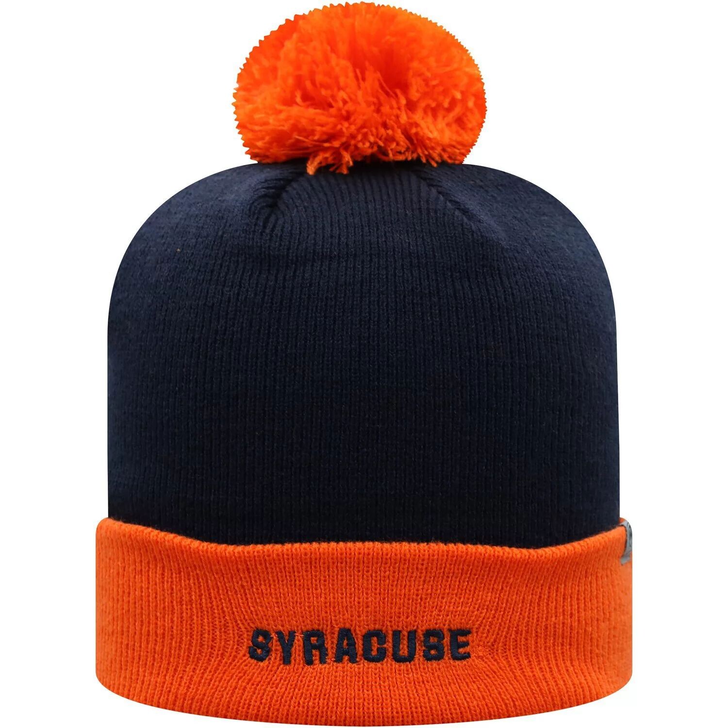 Мужская двухцветная вязаная шапка с манжетами и помпоном Top of the World Navy/Orange Syracuse Orange Core
Мужская двухцветная вязаная шапка с манжетами и помпоном Top of the World Navy/Orange Syracuse Orange Core