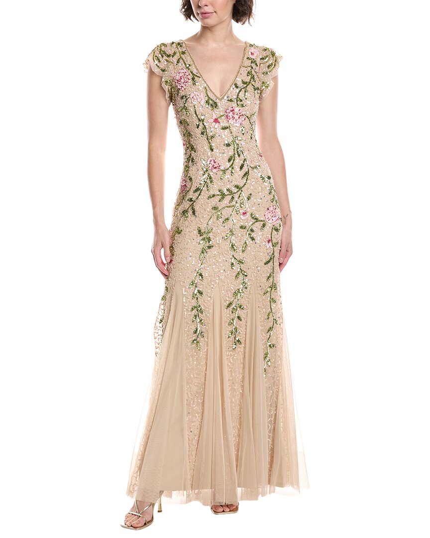 Бисерное сетчатое платье Adrianna Papell, розовый
Бисерное сетчатое платье Adrianna Papell, розовый