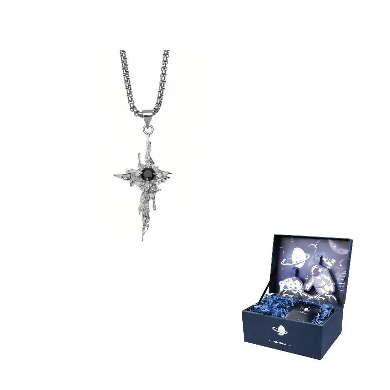 Magicpole Колье из серебра 925 пробы с цирконием и титановой сталью, унисекс
Magicpole Колье из серебра 925 пробы с цирконием и титановой сталью, унисекс