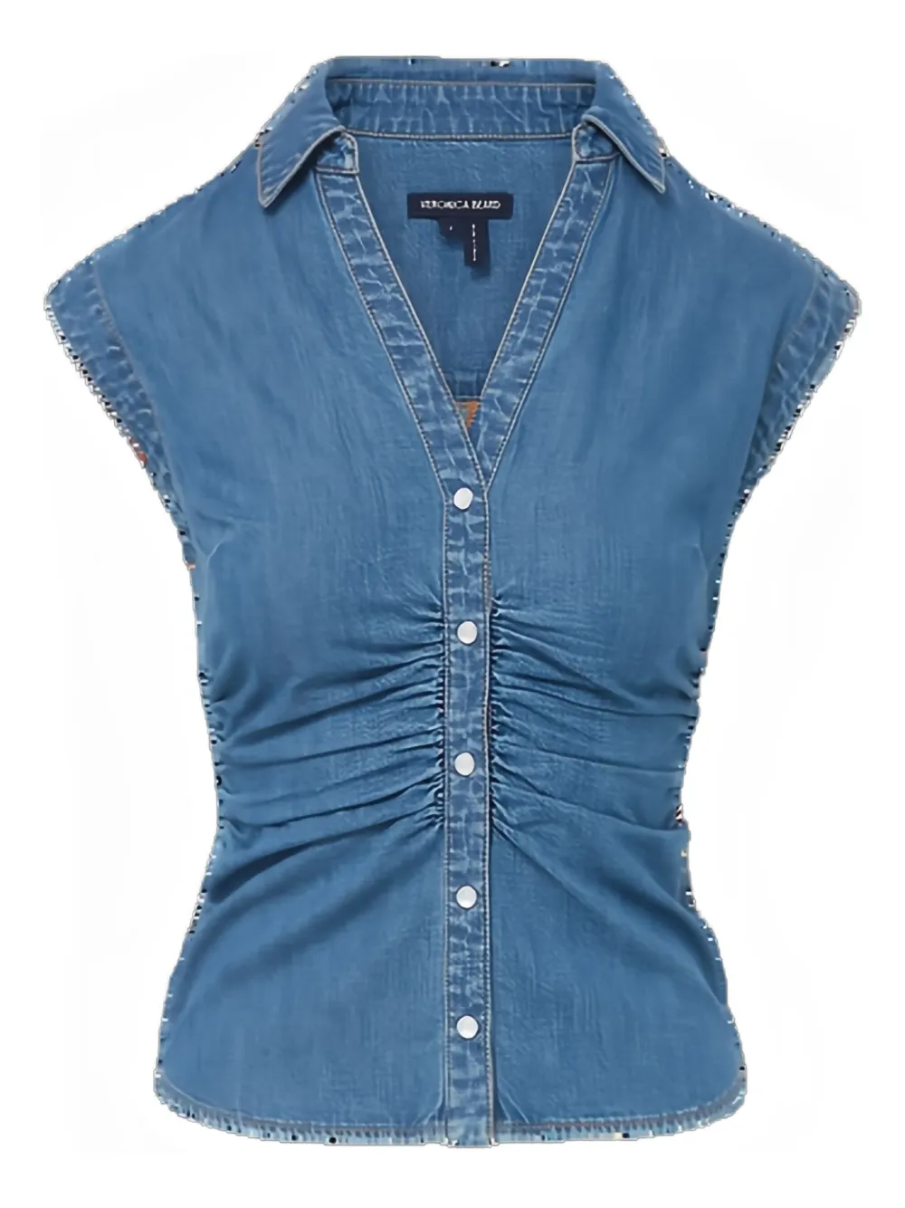 Джинсовый топ со сборками Veronica Beard, синий
Джинсовый топ со сборками Veronica Beard, синий