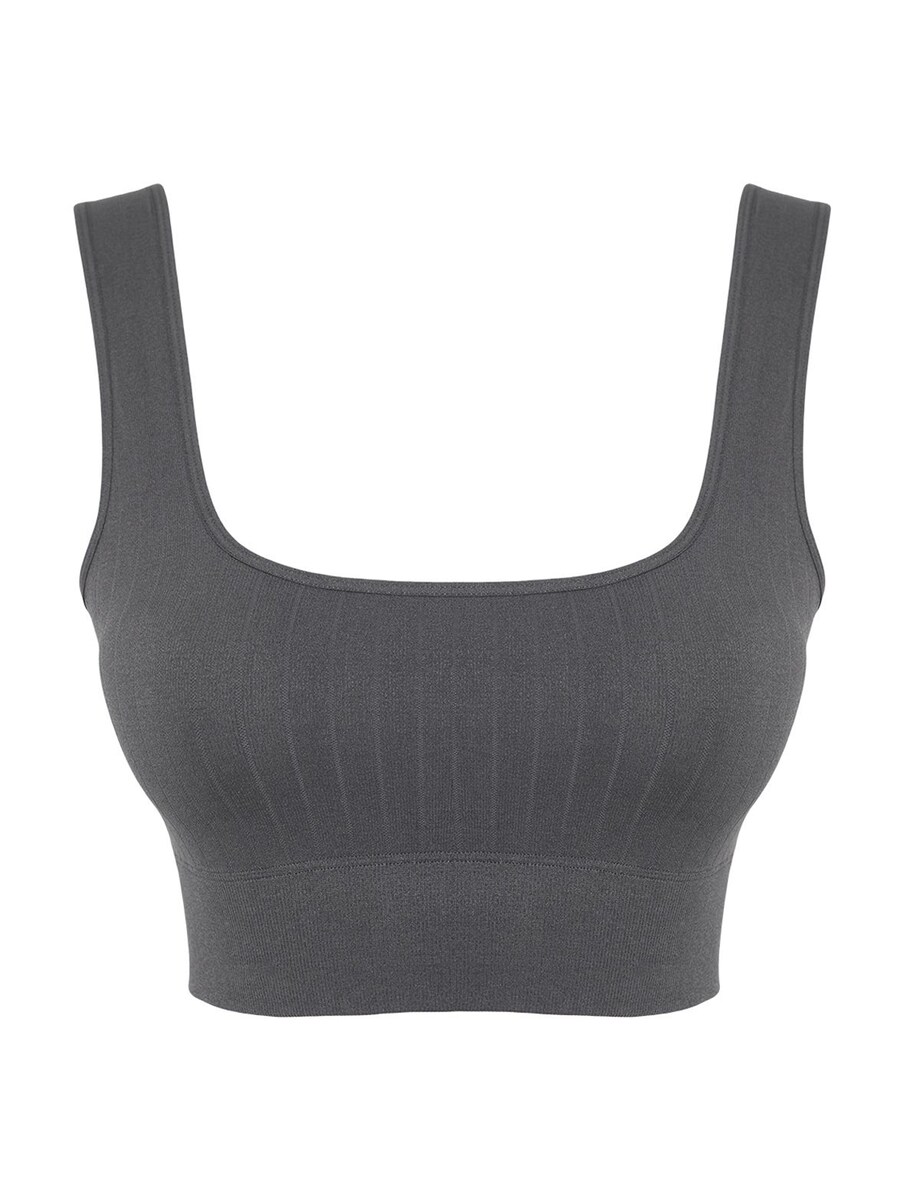 Спортивный бюстгальтер без косточек Trendyol, антрацит
Спортивный бюстгальтер без косточек Trendyol, антрацит