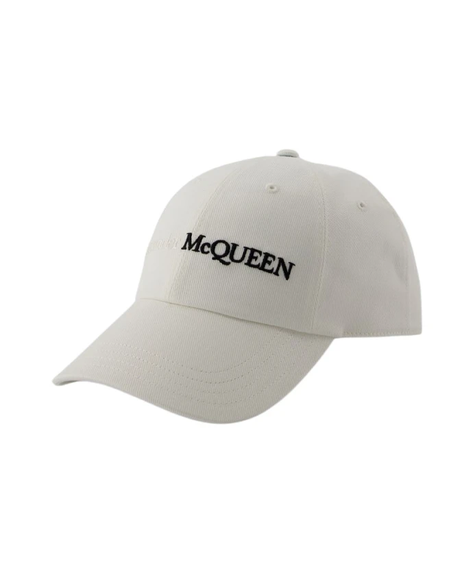 Белая хлопковая кепка с логотипом Alexander Mcqueen, белый
Белая хлопковая кепка с логотипом Alexander Mcqueen, белый