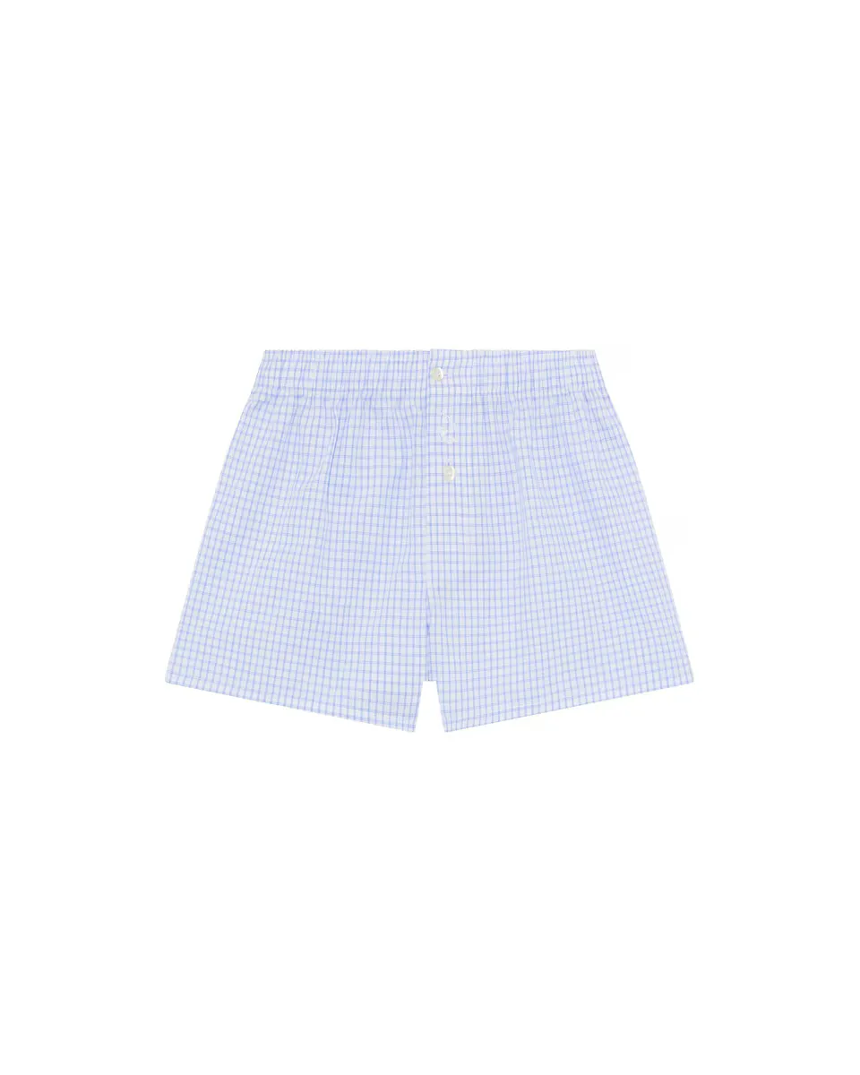Детские хлопковые боксеры белого цвета в синюю клетку Kiff-Kiff, светло-голубой
Детские хлопковые боксеры белого цвета в синюю клетку Kiff-Kiff, светло-голубой