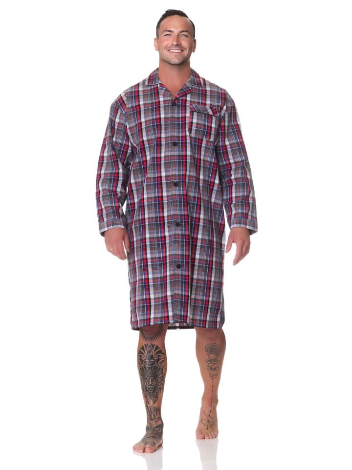 NORMANN Тканая ночная рубашка с длинными рукавами - 88873, красного цвета
NORMANN Тканая ночная рубашка с длинными рукавами - 88873, красного цвета