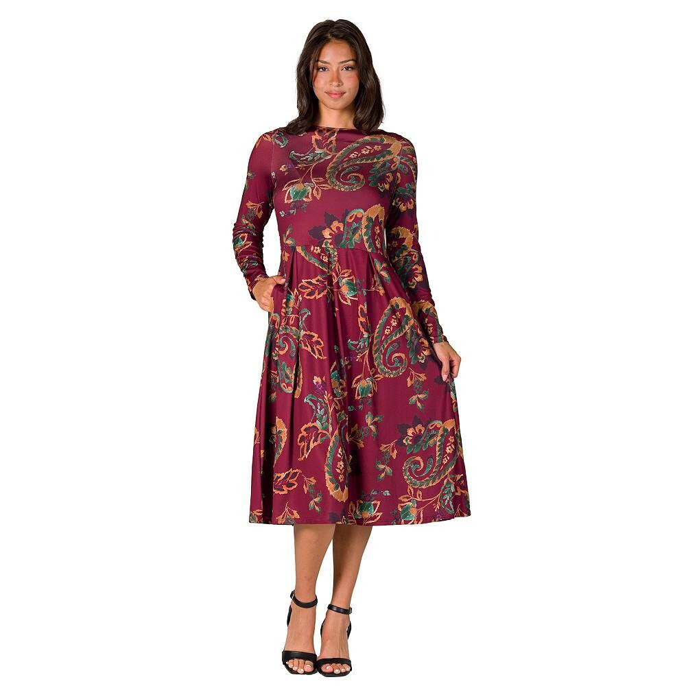 Женское платье миди с карманами 24Seven Comfort Apparel, цвет Wine Multi
Женское платье миди с карманами 24Seven Comfort Apparel, цвет Wine Multi