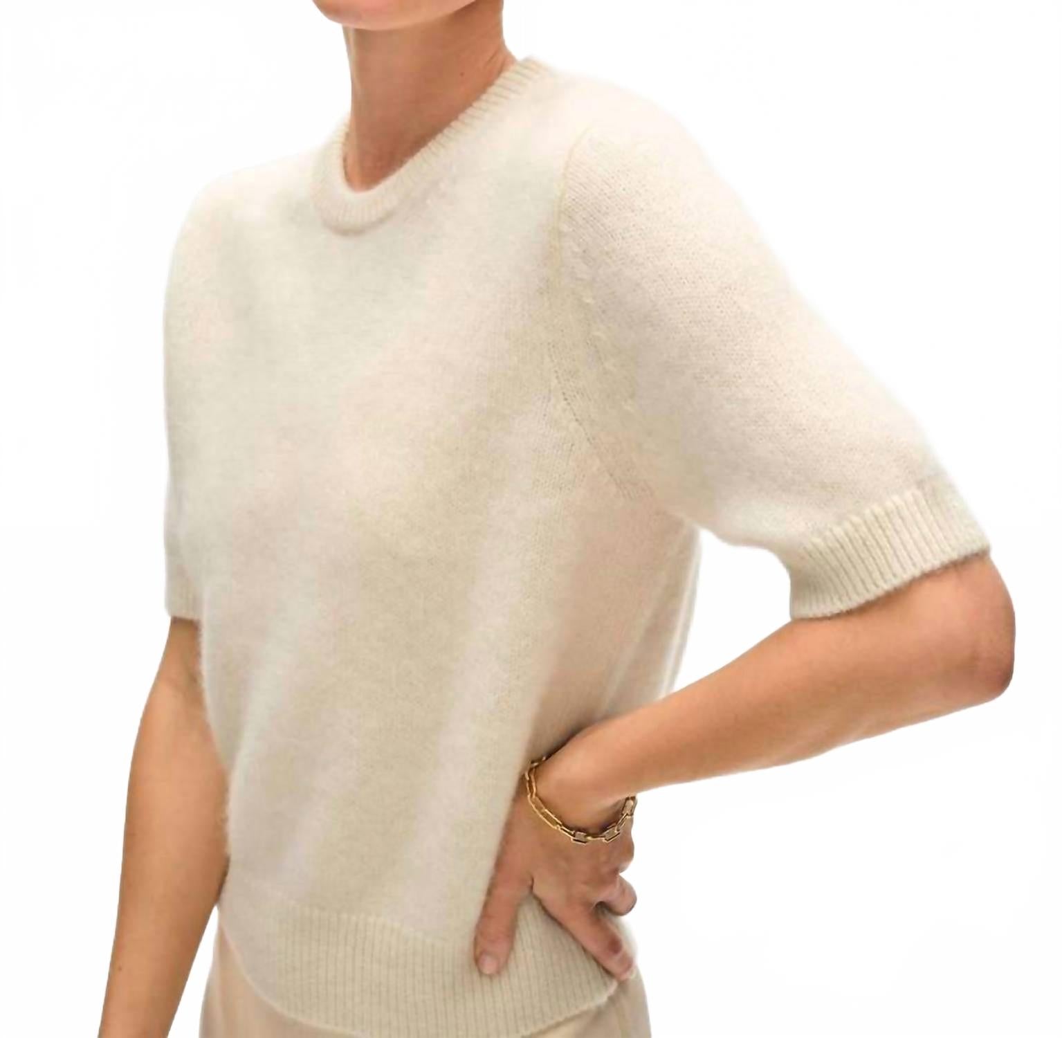 Женский кашемировый свитер с начесом в цвете слоновая кость White + Warren
Женский кашемировый свитер с начесом в цвете слоновая кость White + Warren