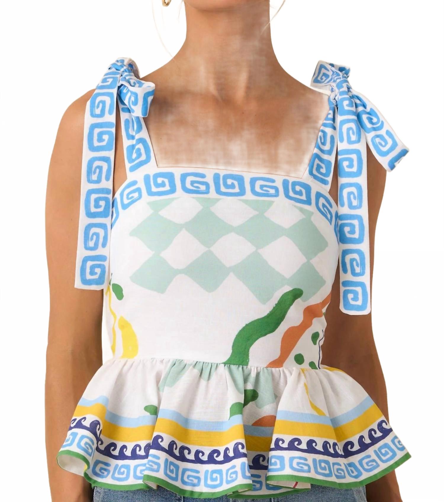 Топ с баской "Харли" с принтом "Летний спритц" Prosperina, summer spritz print
Топ с баской "Харли" с принтом "Летний спритц" Prosperina, summer spritz print