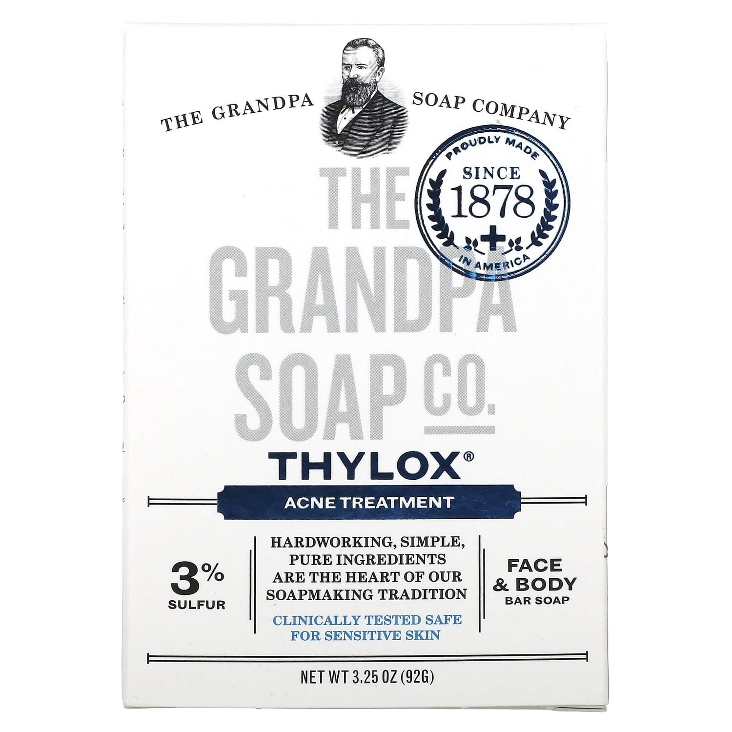 Grandpa's Мыло для лица и тела от акне Thylox Acne Treatment 3,25 oz (92 г)
Grandpa's Мыло для лица и тела от акне Thylox Acne Treatment 3,25 oz (92 г)