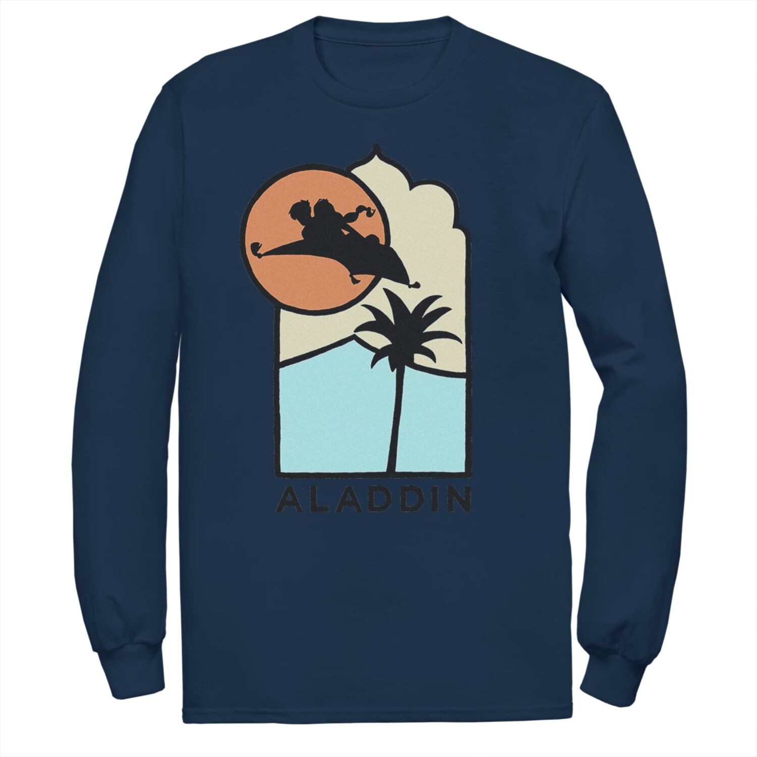 Мужская футболка Disney's Aladdin с длинными рукавами и рисунком в стиле поп-арт
Мужская футболка Disney's Aladdin с длинными рукавами и рисунком в стиле поп-арт