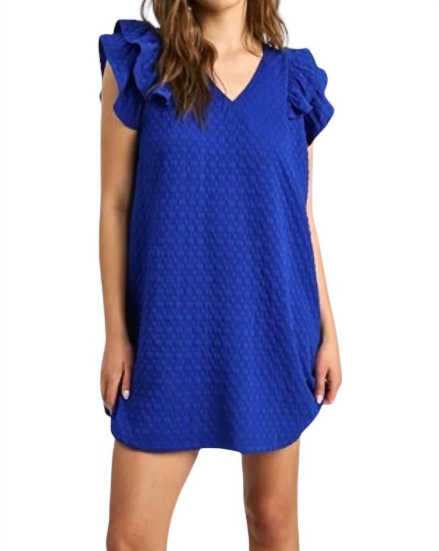 Триш платье мини с рукавами-фонариками в королевском синем Umgee
Триш платье мини с рукавами-фонариками в королевском синем Umgee