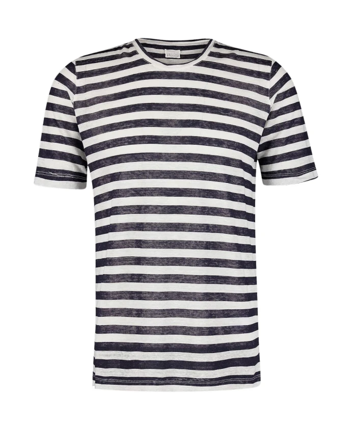 Льняная футболка в морскую полоску 120% Lino, мультиколор
Льняная футболка в морскую полоску 120% Lino, мультиколор