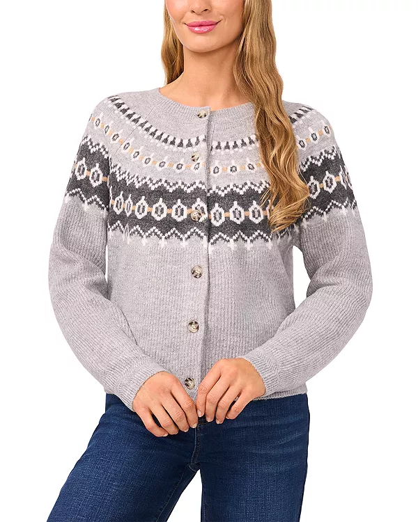 Кардиган-Реглан в стиле Fair Isle Cece, серый
Кардиган-Реглан в стиле Fair Isle Cece, серый