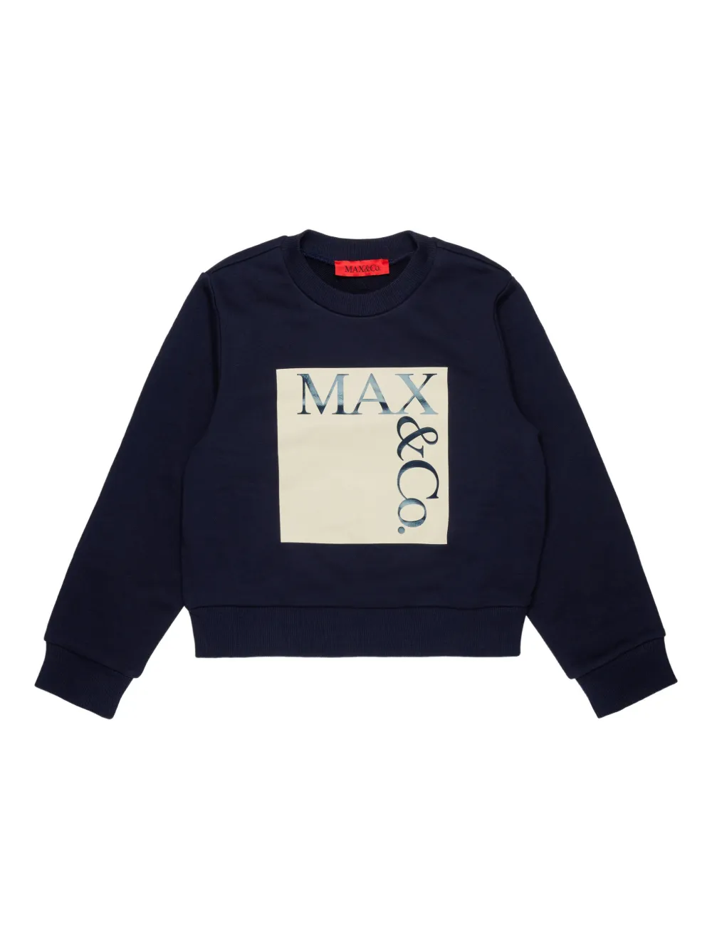 Свитшот с логотипом и круглым вырезом Max&Co. Kids, синий
Свитшот с логотипом и круглым вырезом Max&Co. Kids, синий