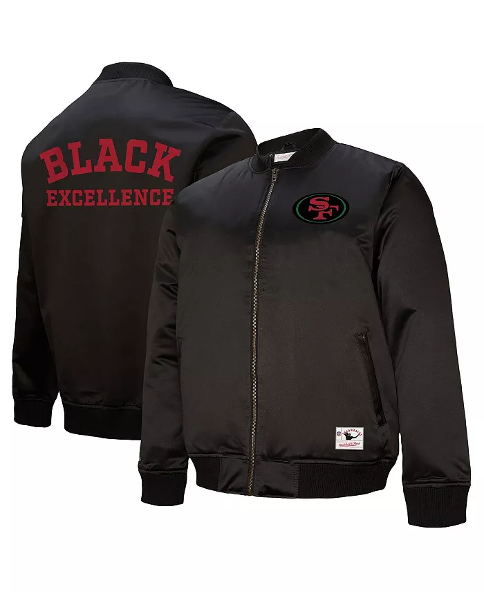 Мужская и женская черная куртка с полной застежкой-молнией San Francisco 49ers Black Excellence Collection Icon Mitchell & Ness
Мужская и женская черная куртка с полной застежкой-молнией San Francisco 49ers Black Excellence Collection Icon Mitchell & Ness