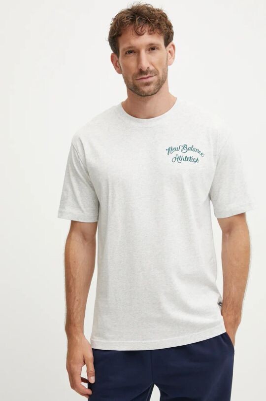 Хлопковая футболка New Balance, серый
Хлопковая футболка New Balance, серый
