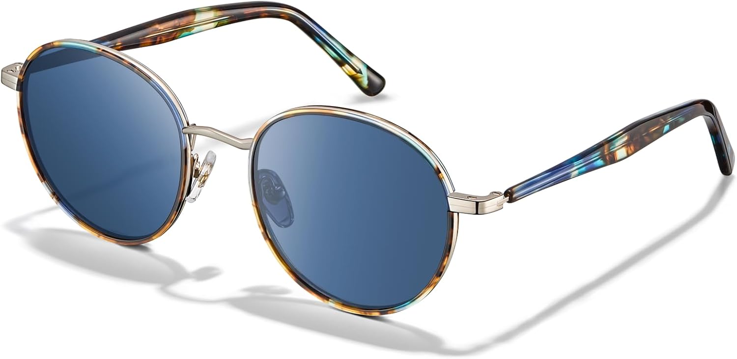 Солнцезащитные очки CARFIA Retro Round Polarized для женщин, защита от УФ-излучения, дужки из ацетата, металлическая оправа, очки для вождения, F: Blue Tortoise Frame / Blue Gradient Lens
Солнцезащитные очки CARFIA Retro Round Polarized для женщин, защита от УФ-излучения, дужки из ацетата, металлическая оправа, очки для вождения, F: Blue Tortoise Frame / Blue Gradient Lens