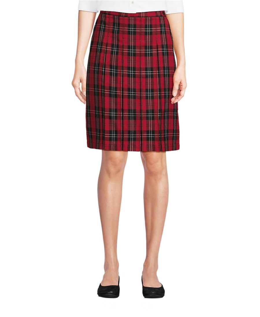 Женская клетчатая юбка-плиссе длиной до колена Lands' End, Red/black plaid
Женская клетчатая юбка-плиссе длиной до колена Lands' End, Red/black plaid