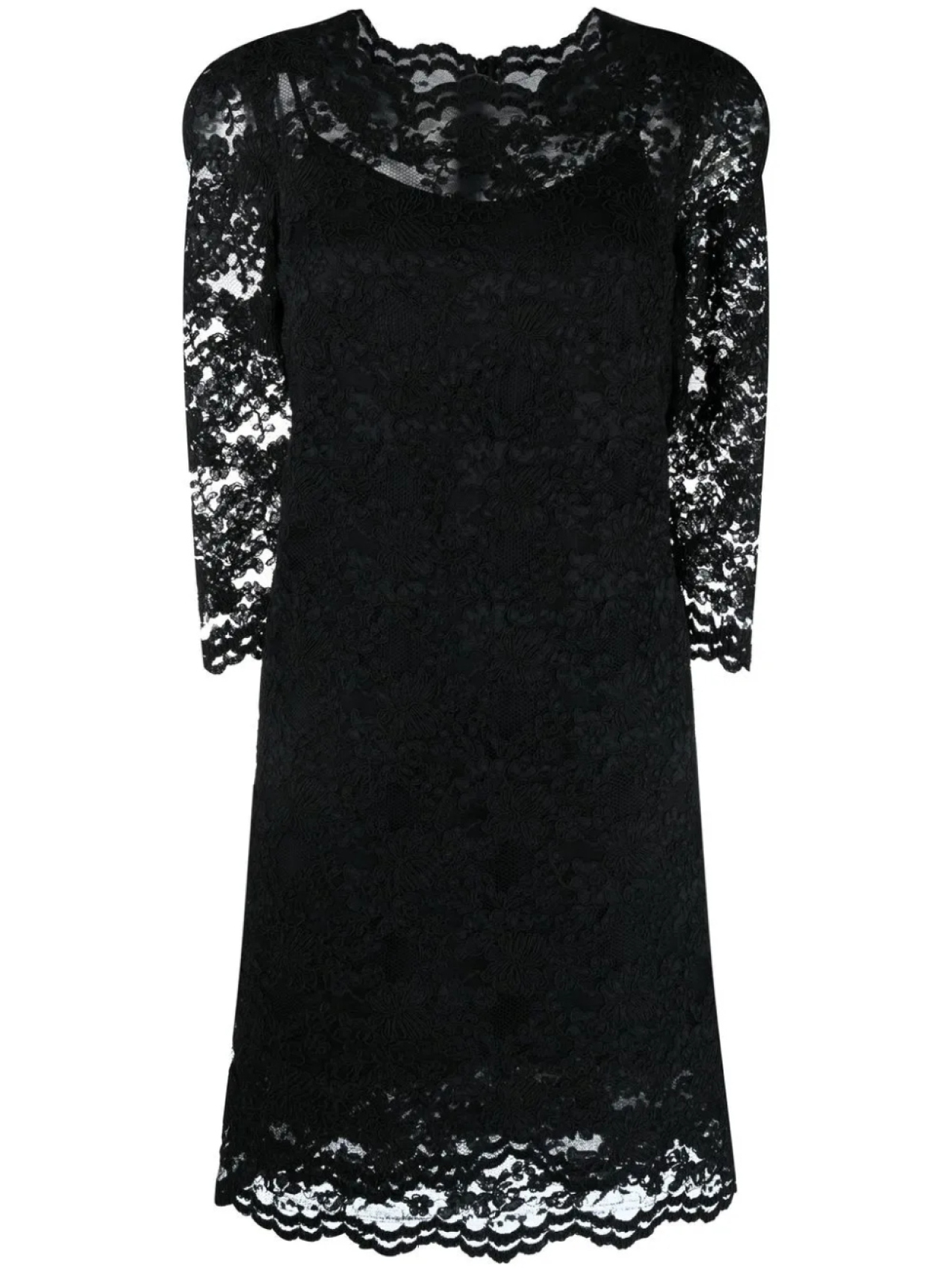 Кружевное платье с рукавами три четверти Ermanno Scervino, черный
Кружевное платье с рукавами три четверти Ermanno Scervino, черный
