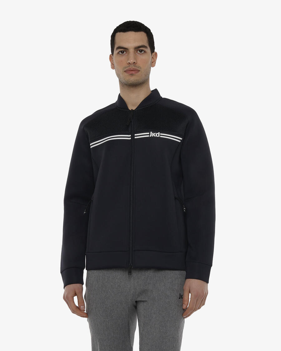 JAKED Темно-синяя мужская синтетическая толстовка для фитнеса
JAKED Темно-синяя мужская синтетическая толстовка для фитнеса