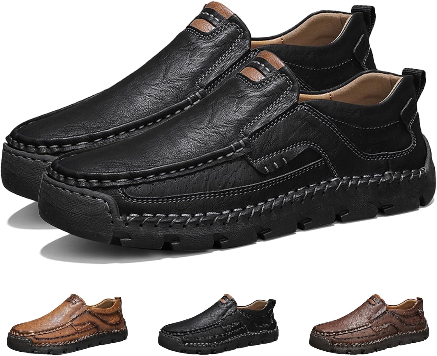 Мужские ортопедические лоферы ручной работы из коровьей кожи - широкий носок, удобные повседневные мужские лоферы из натуральной кожи на молнии Generic, черный
Мужские ортопедические лоферы ручной работы из коровьей кожи - широкий носок, удобные повседневные мужские лоферы из натуральной кожи на молнии Generic, черный