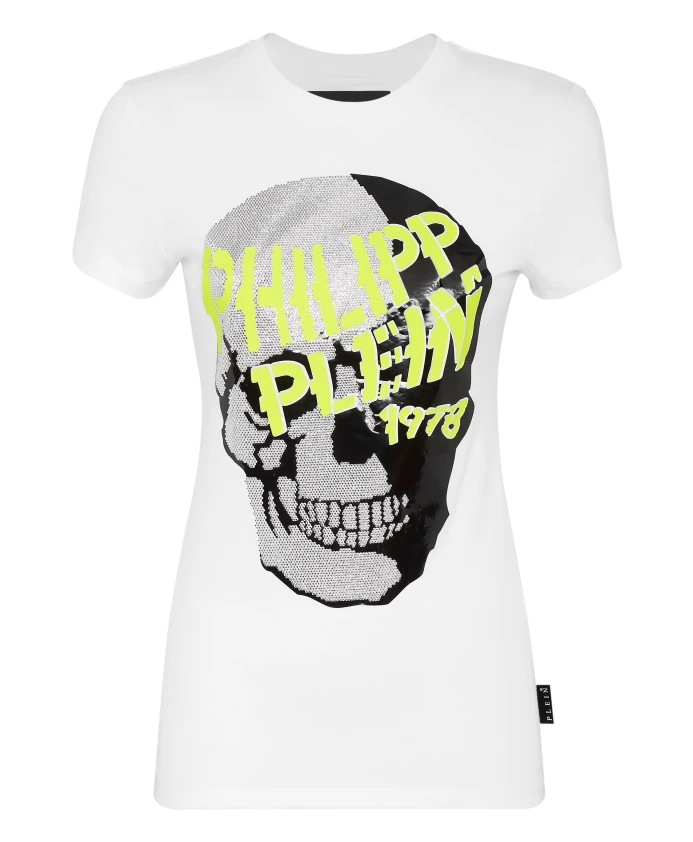 Футболка с круглым вырезом и черепом, украшенная стразами. Philipp Plein, белый
Футболка с круглым вырезом и черепом, украшенная стразами. Philipp Plein, белый